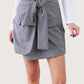 Belted Tie Mini Skirt
