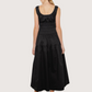 Smocked Midi Dress | Black