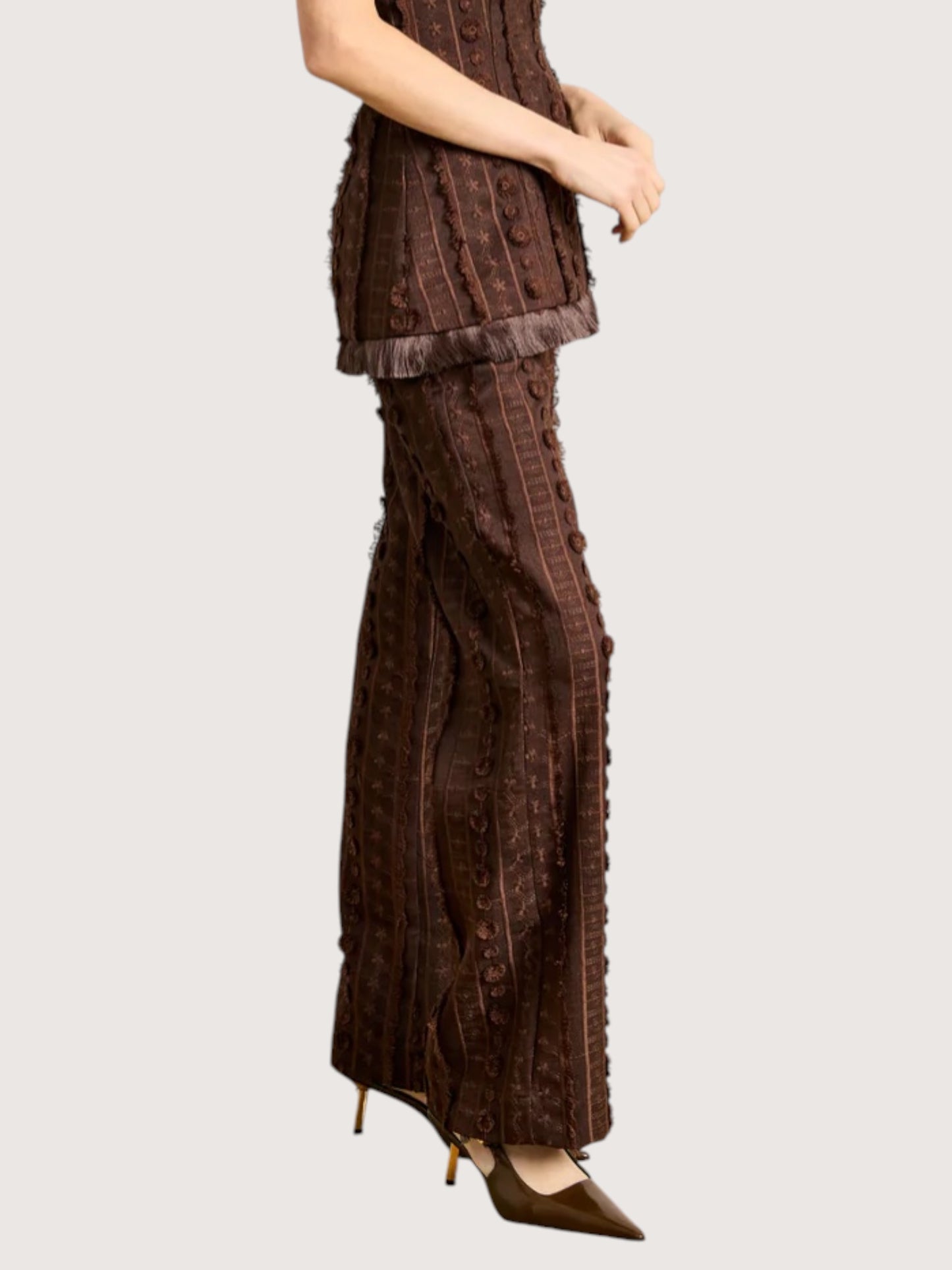 Panna Frayed Trim Pant