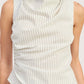 Romy Striped Draped Top