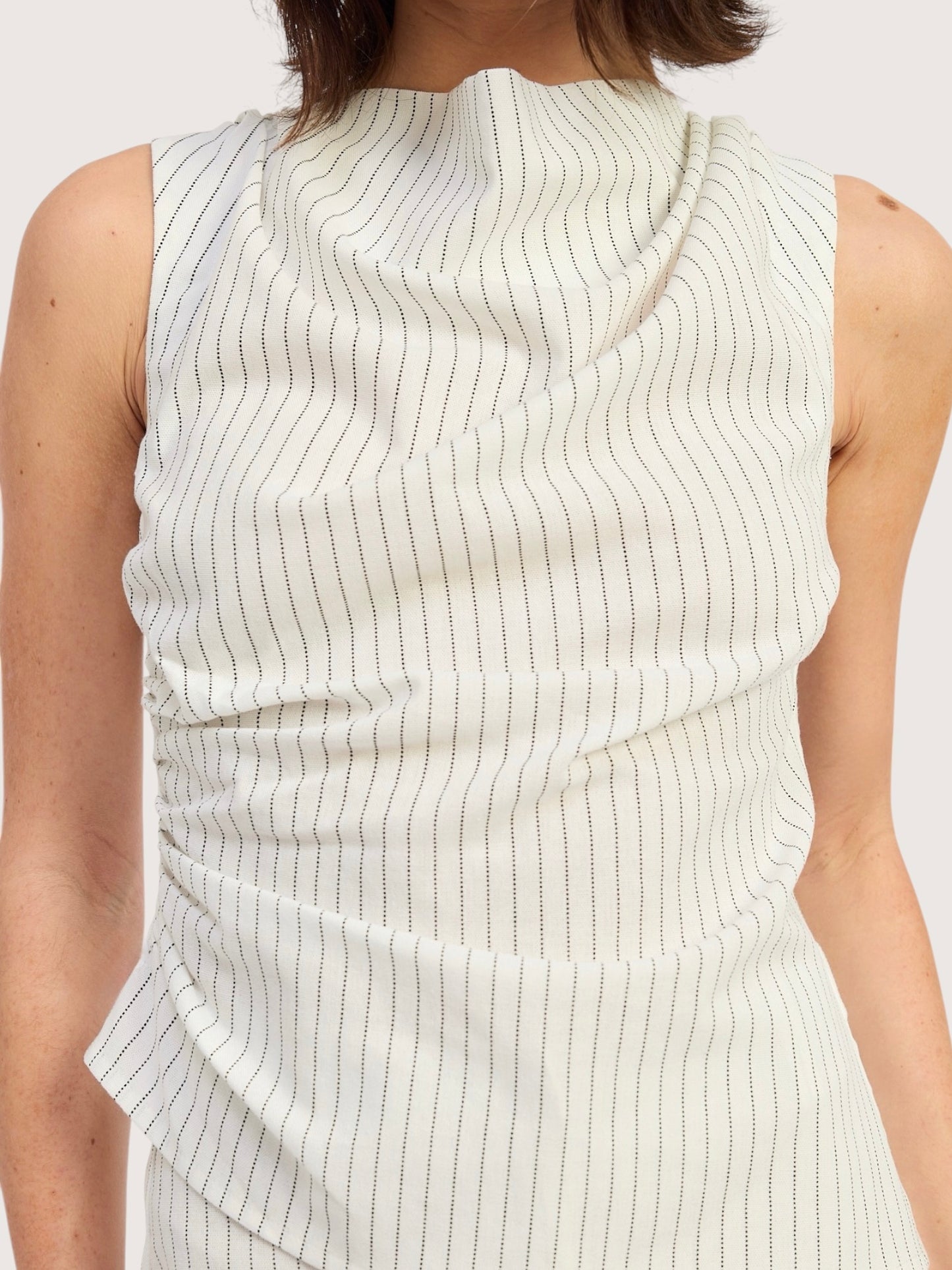 Romy Striped Draped Top