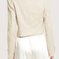 Raw Edge Linen Blazer