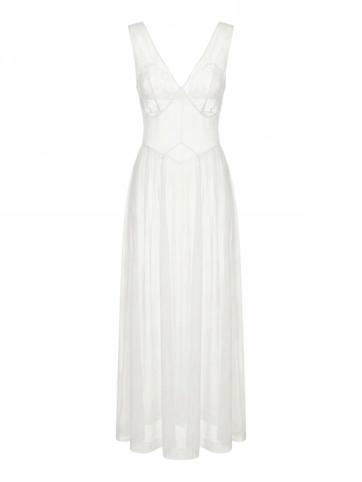 VINTAGE Sheer Lace Slip Dress