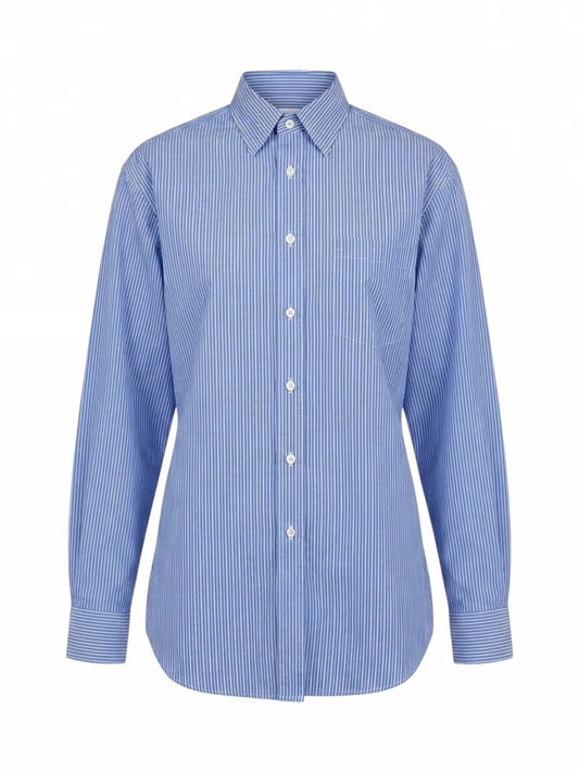 VINTAGE Boyfriend Striped Button Up