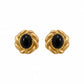 VINTAGE Gold Center Stone Earring