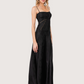 Floral Satin Maxi Dress