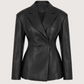 Structured Leather Blazer