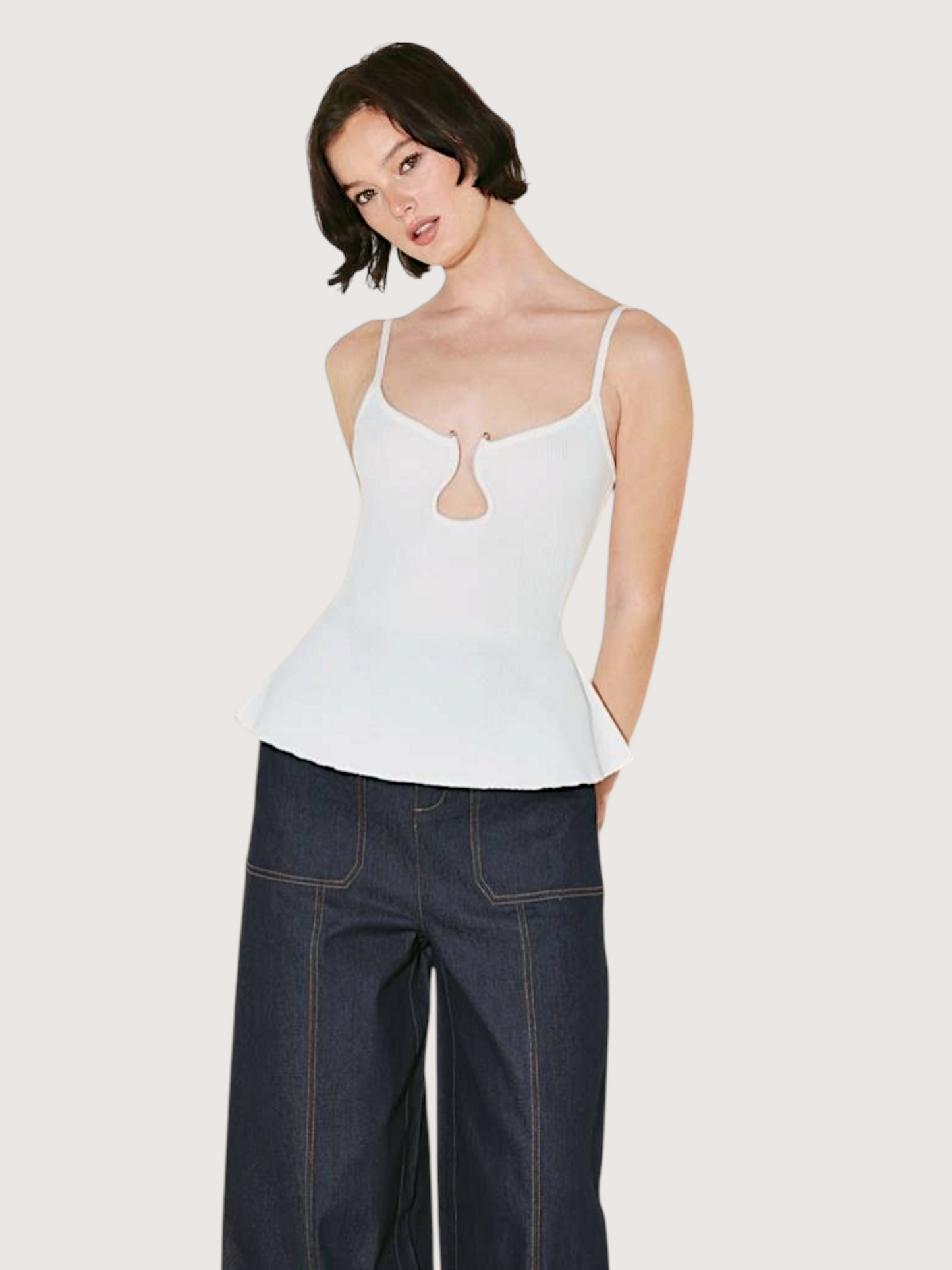 Porto Knit Top | White