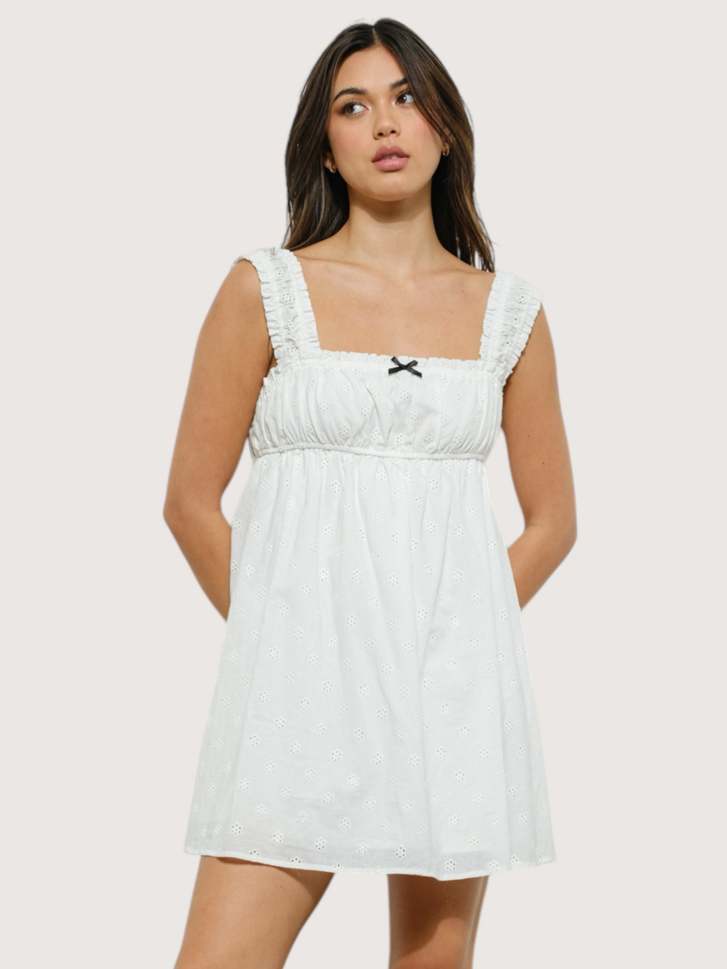 Eyelet Babydoll Dress