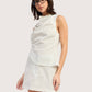 Romy Striped Draped Top