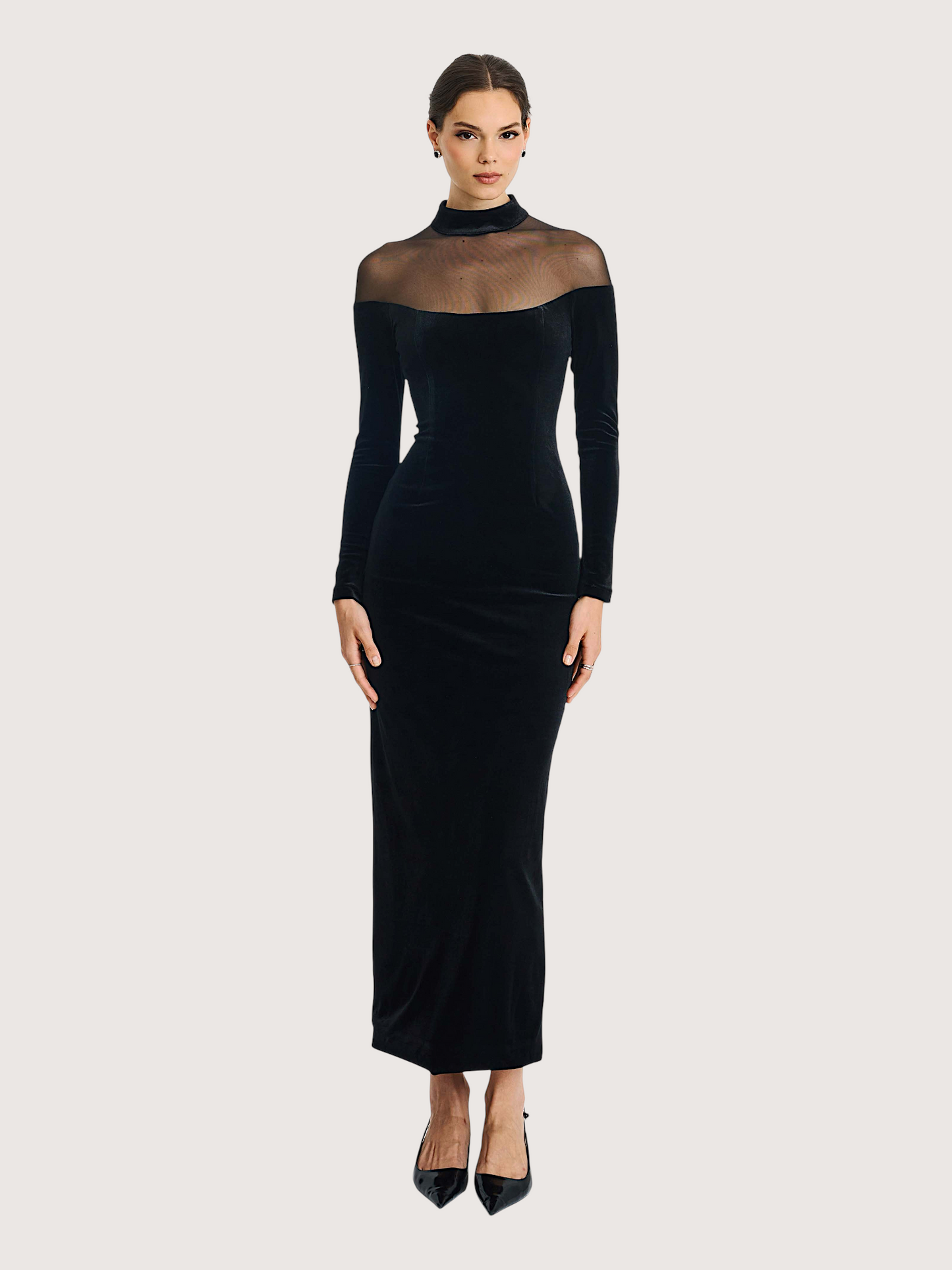 Blair Sheer Neck Maxi