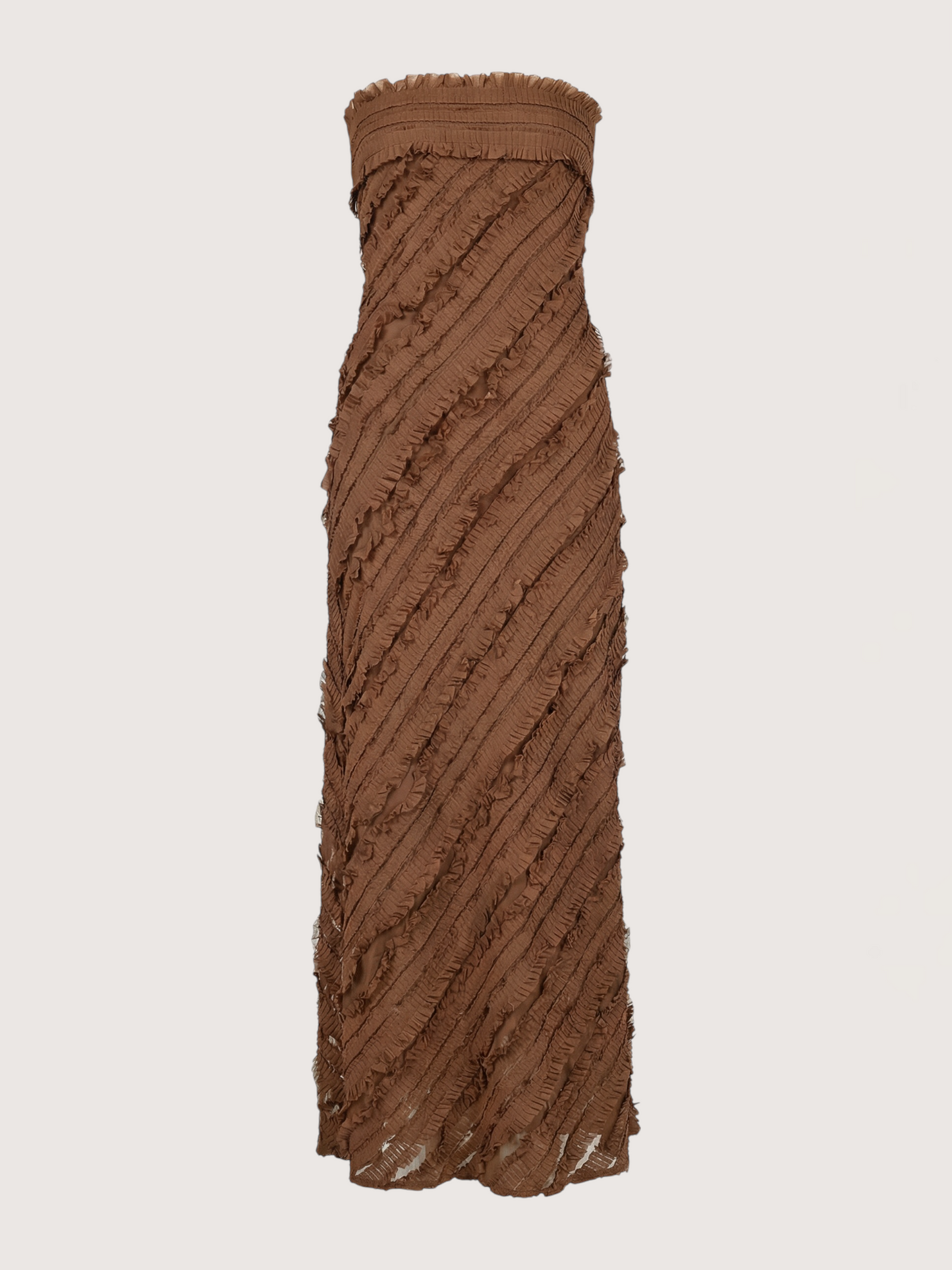 Ruffled Column Maxi Dress