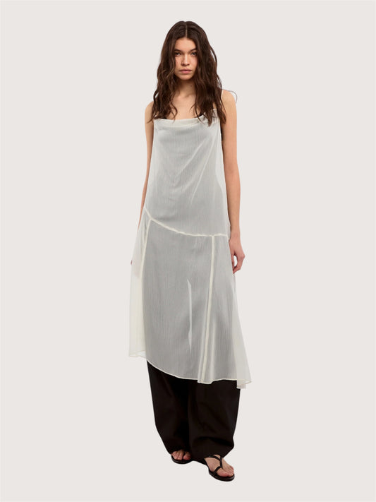 Sheer Overlay Slip Dress