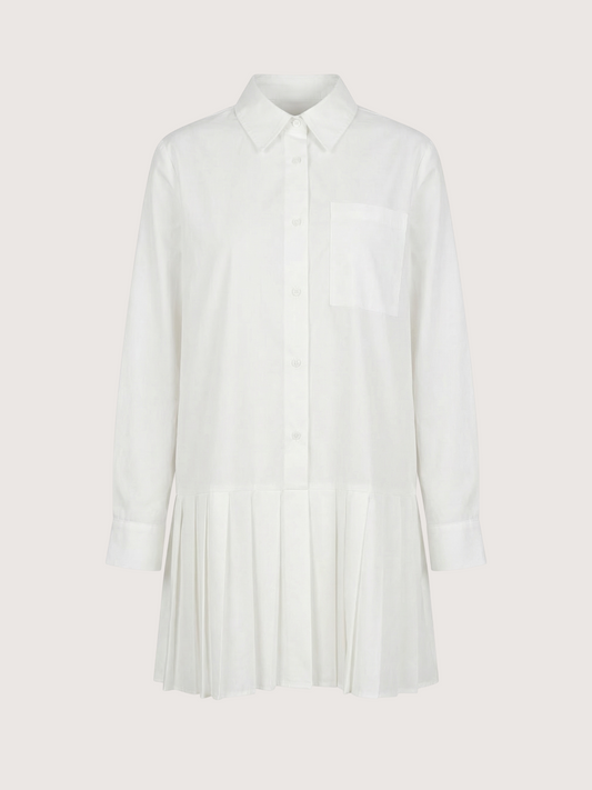 Drop Hem Pleated Dress