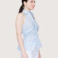 Open Back Halter Top | Blue
