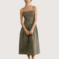 Gingham Smocked Midi Dress