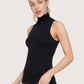 Sleeveless Cotton Turtleneck | Black