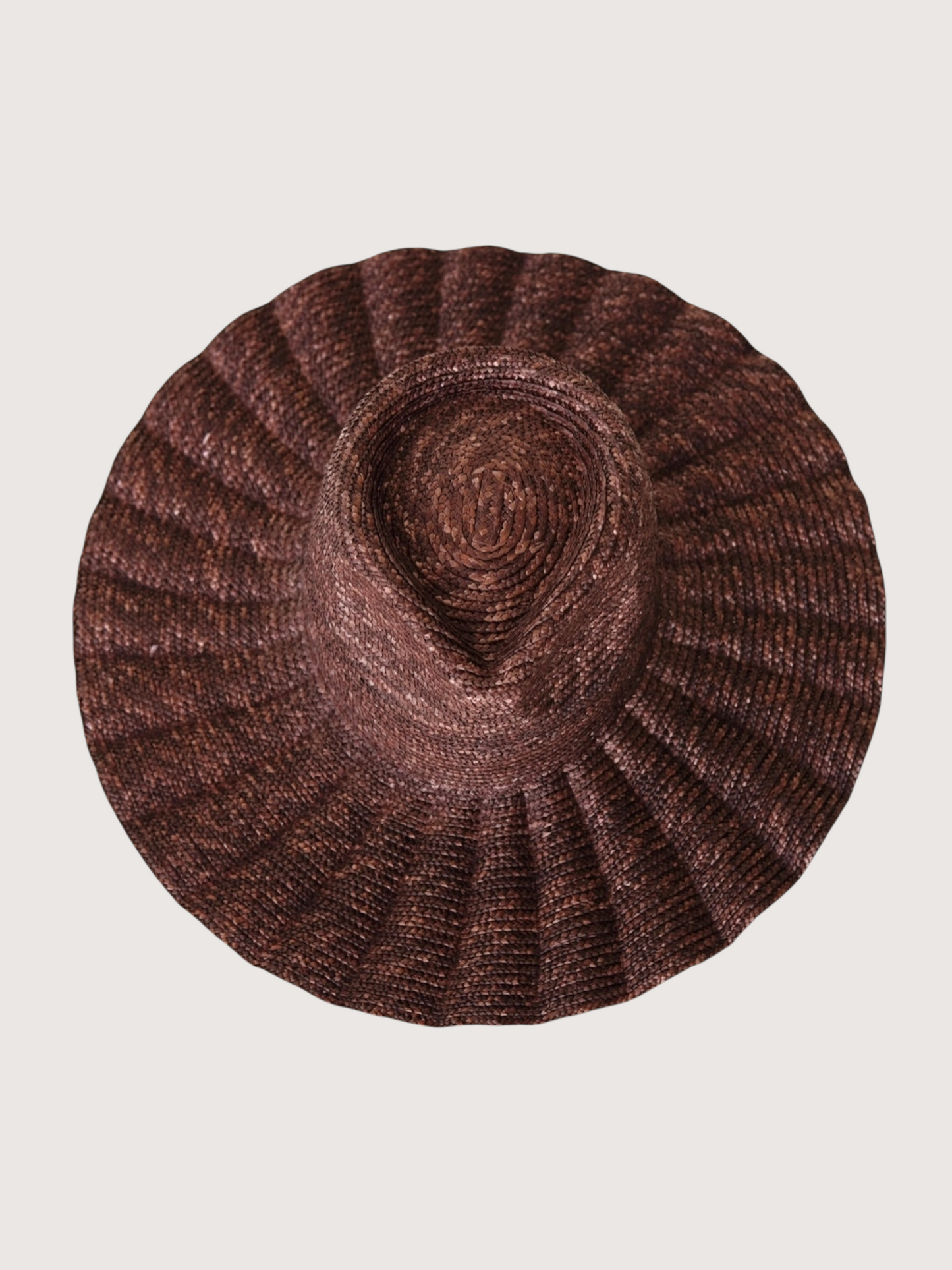 Wide Brim Straw Hat | Brown