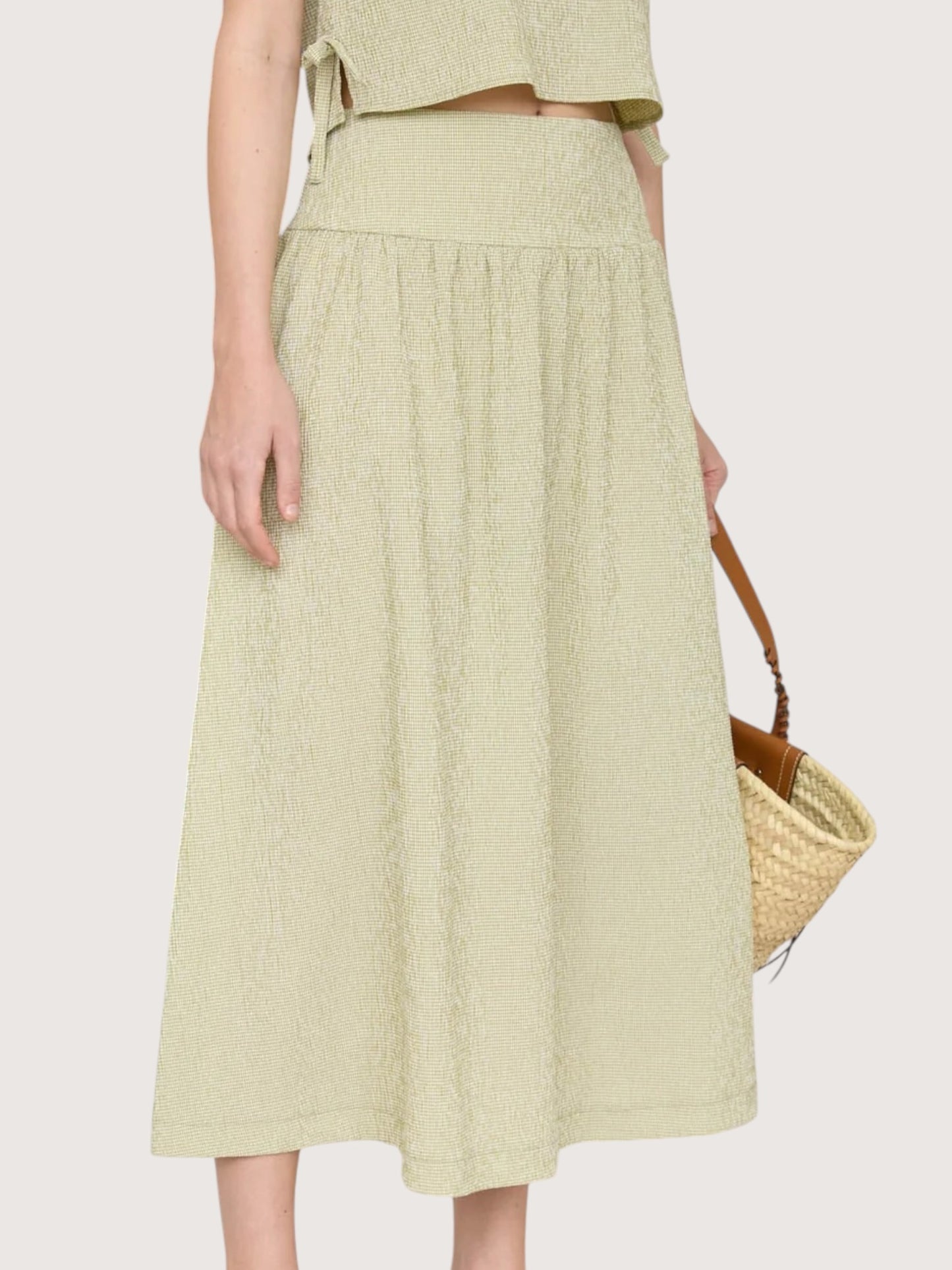 Alys Plaid Midi Skirt