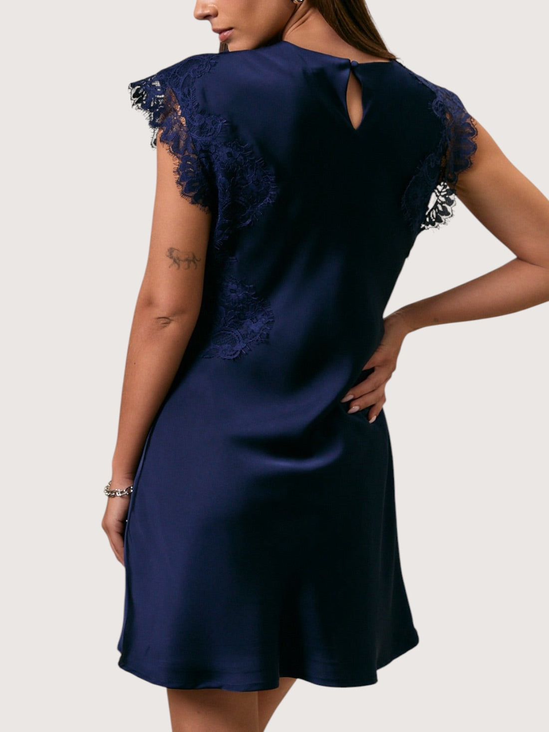 Lace Cap Sleeve Dress
