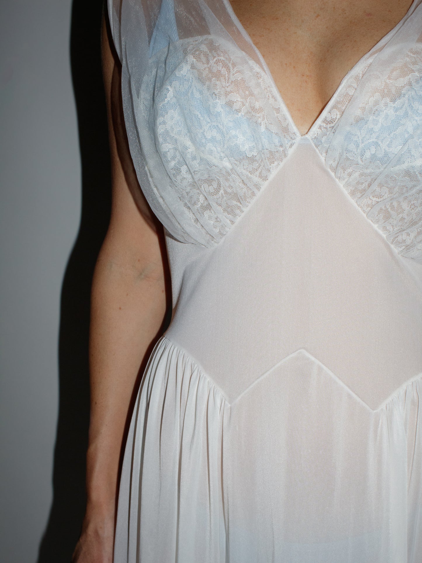 VINTAGE Sheer Lace Slip Dress