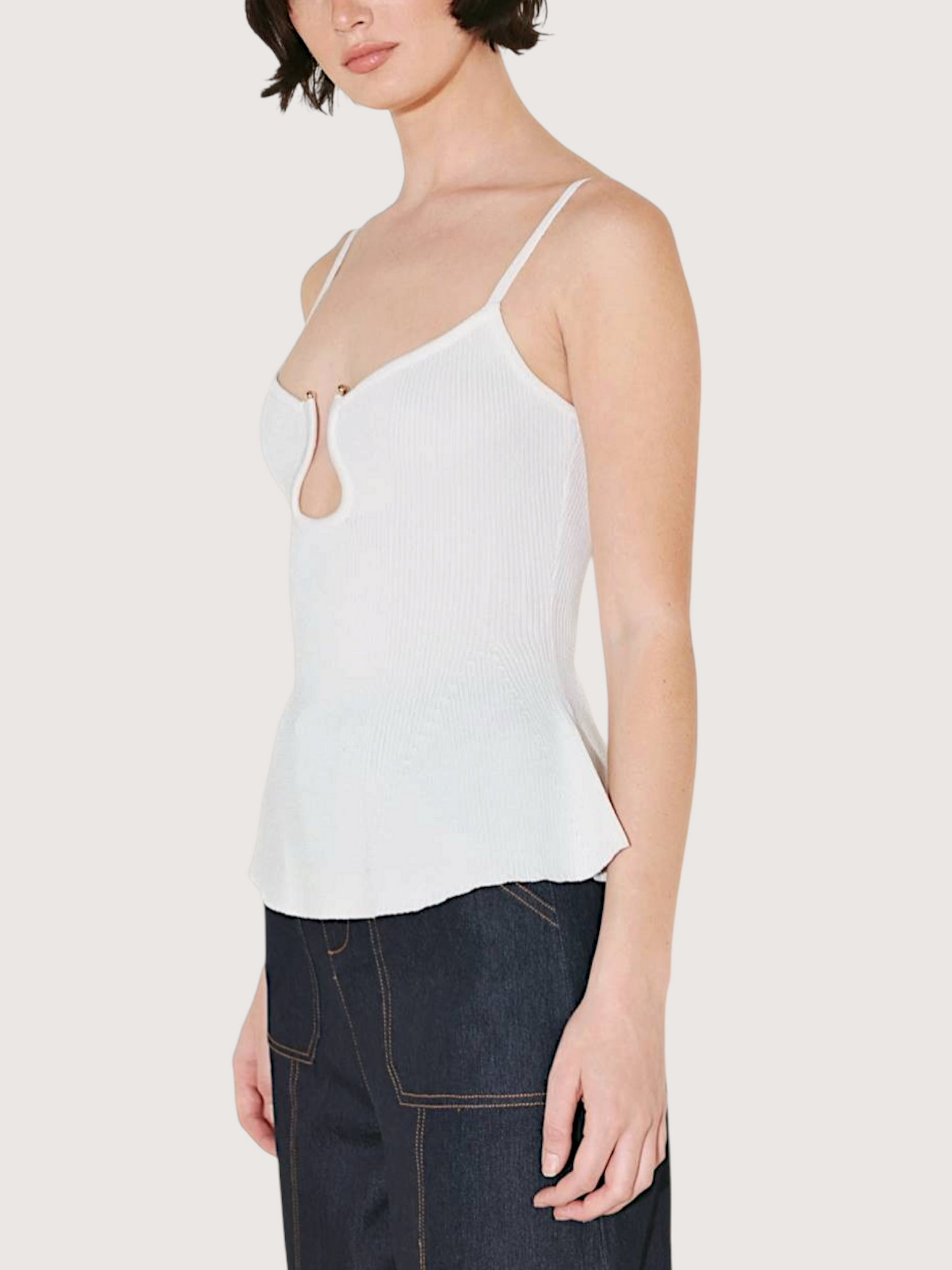 Porto Knit Top | White