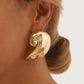 Chunky Spiral Conch Earring | Gold