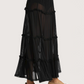 Sheer Tiered Maxi Skirt