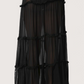 Sheer Tiered Maxi Skirt