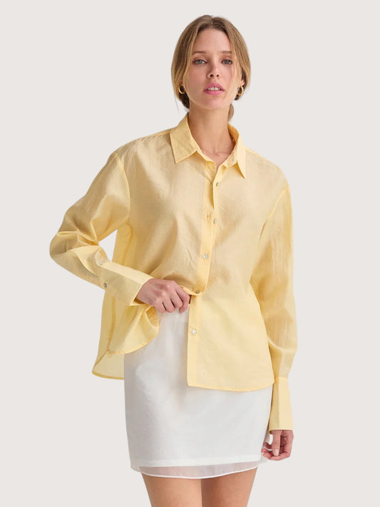 Nadia Textured Blouse | Yellow