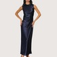 Open Back Satin Dress