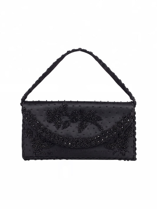 VINTAGE Beaded Floral Box Bag