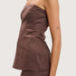 Cora Linen Top | Brown