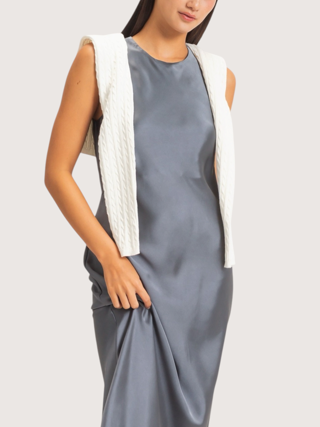 Elaine Satin Slip Dress
