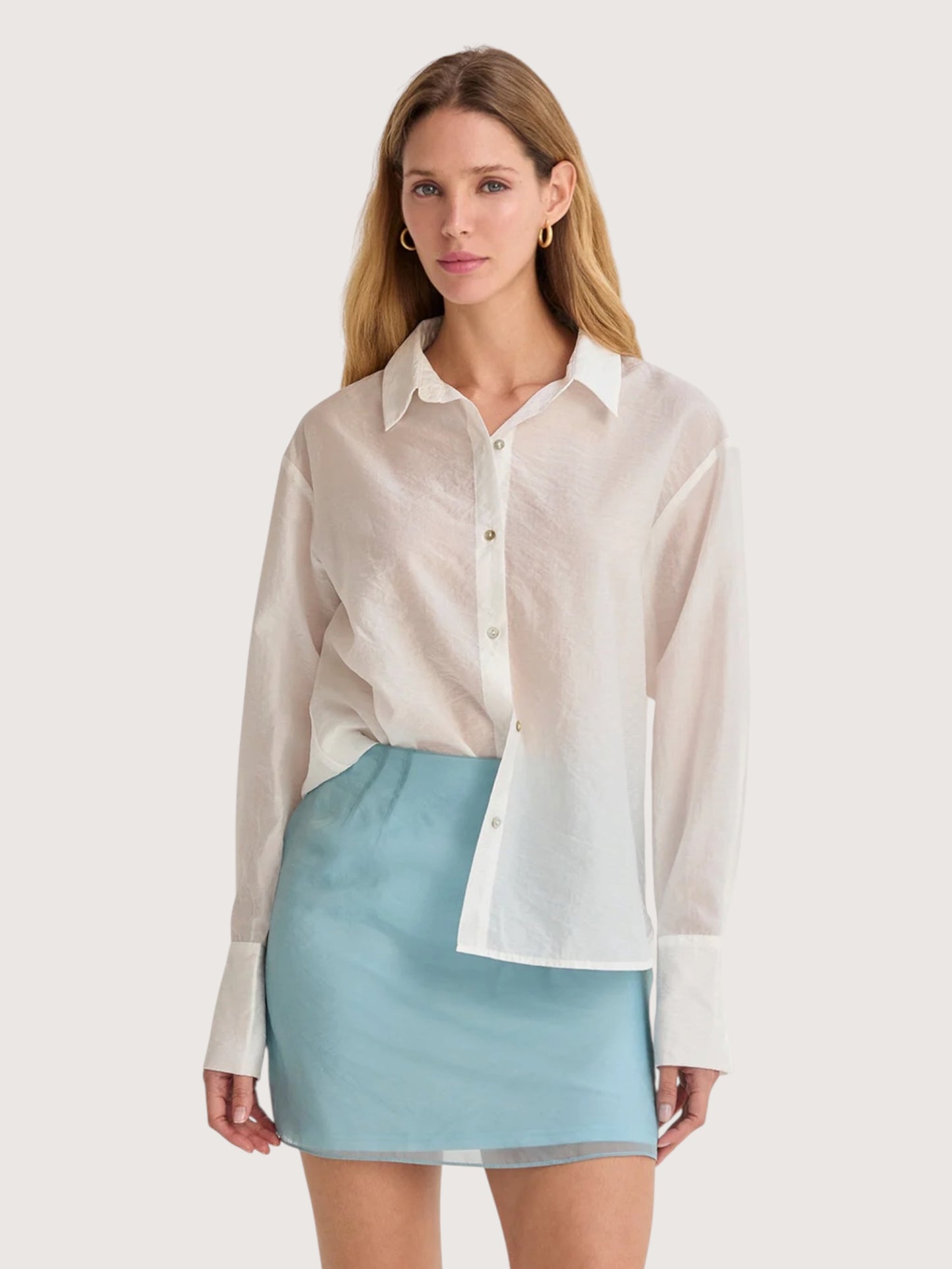 Nadia Textured Blouse | White