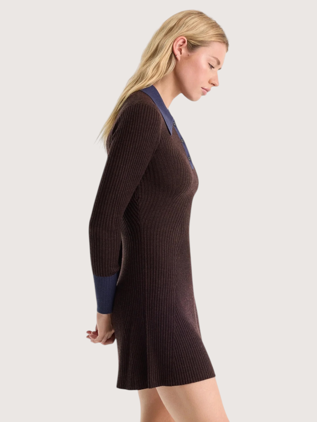 Knit Polo Mini Dress