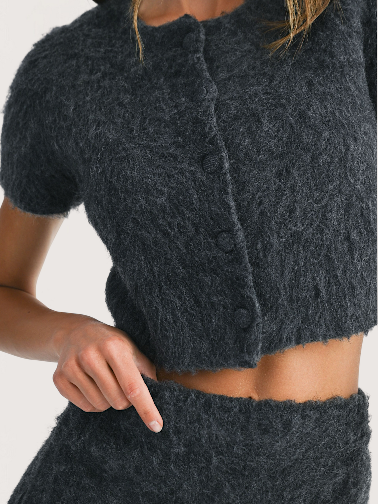 Fuzzy Knit Cardigan