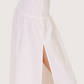 Smoked Waist Maxi Skirt | White