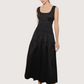 Smocked Midi Dress | Black