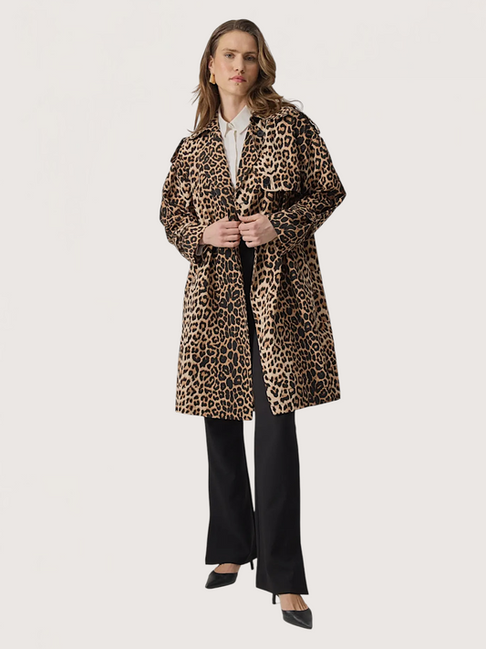 Leopard Trench Coat