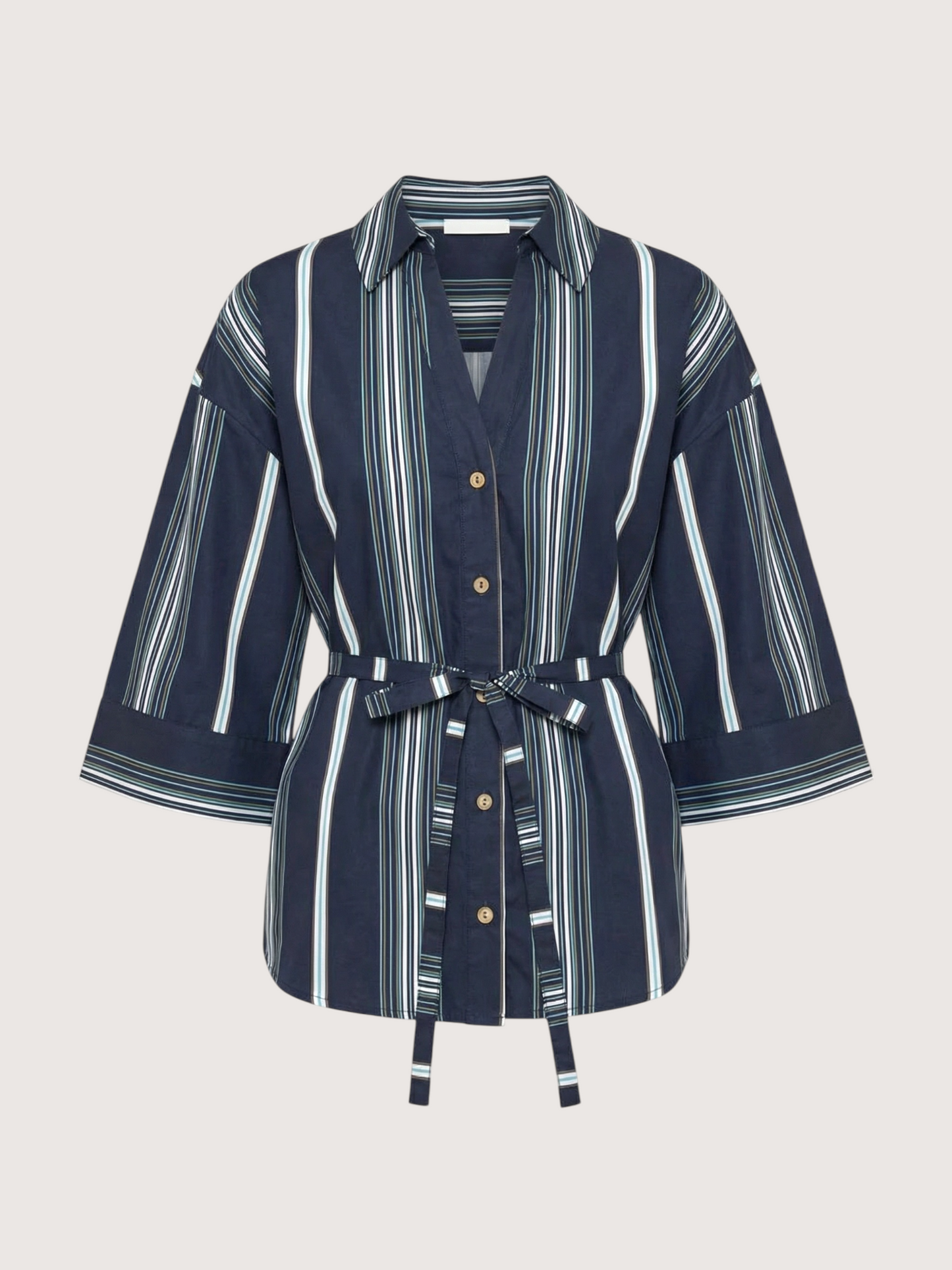 Monette Striped Button Up