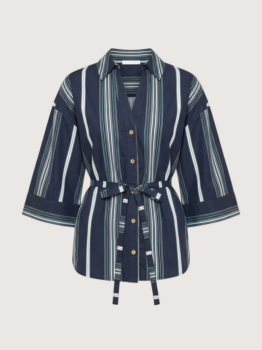 Monette Striped Button Up