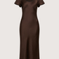 Crushed Satin Slip Dress