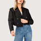 Cropped Double Button Blazer