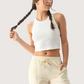 Ribbed Athleisure Tank | White