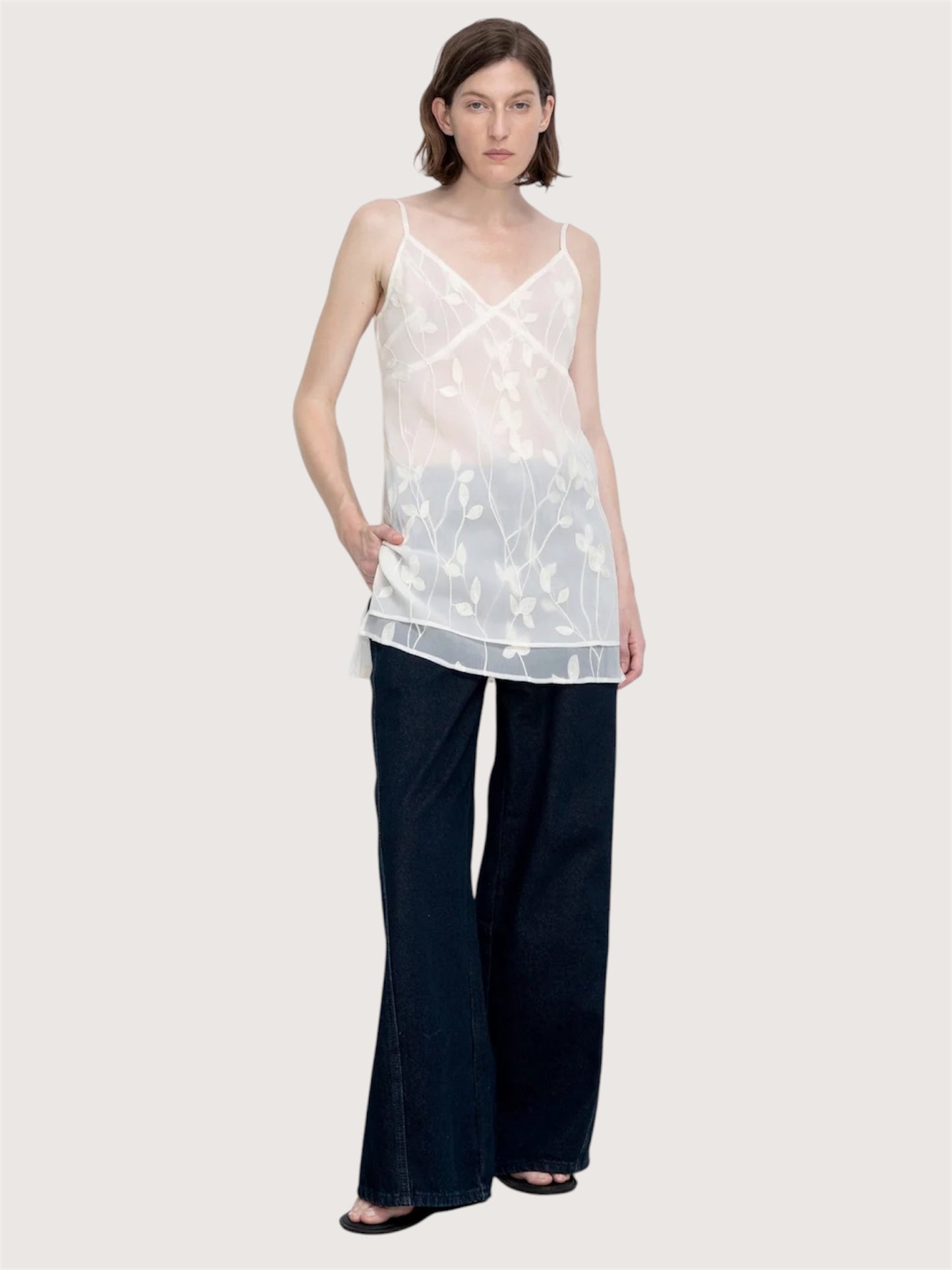 Sheer Floral Tunic