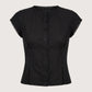Pintuck Blouse | Black