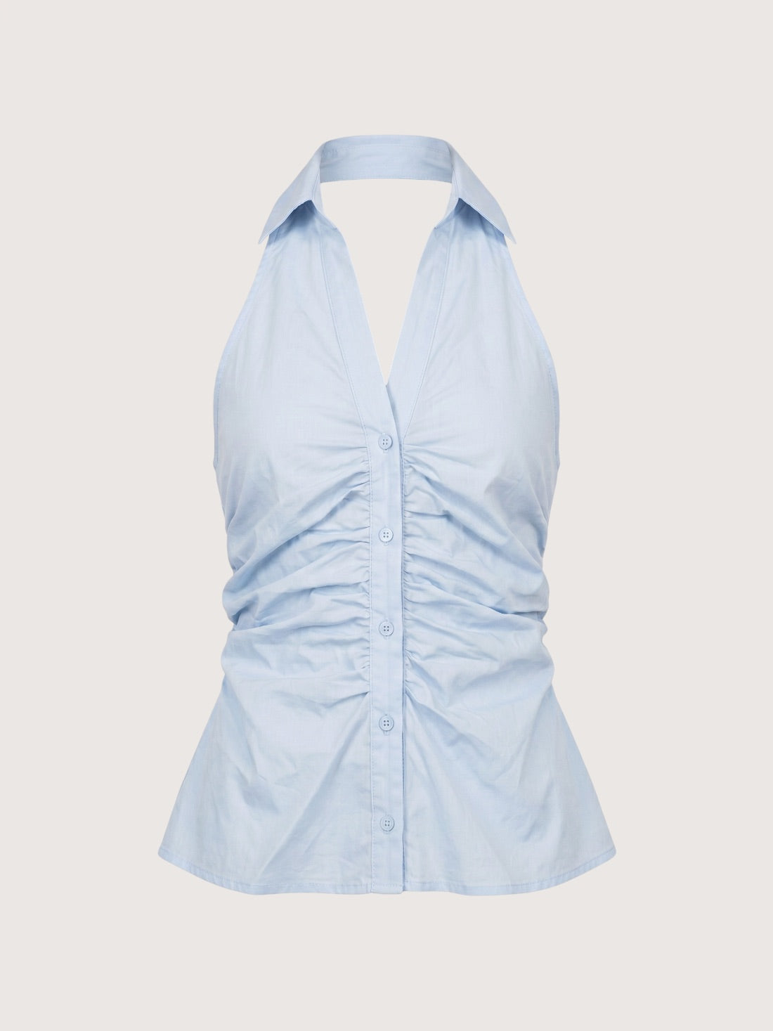 Open Back Halter Top | Blue
