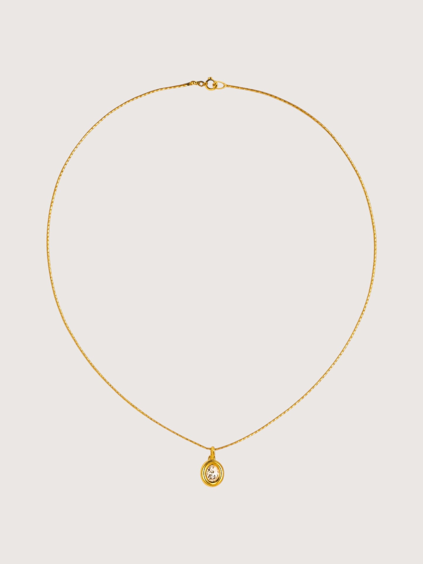 Petit Oval Gem Necklace