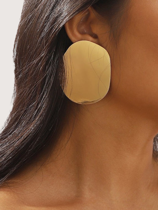 Oval Statement Earring | Gold